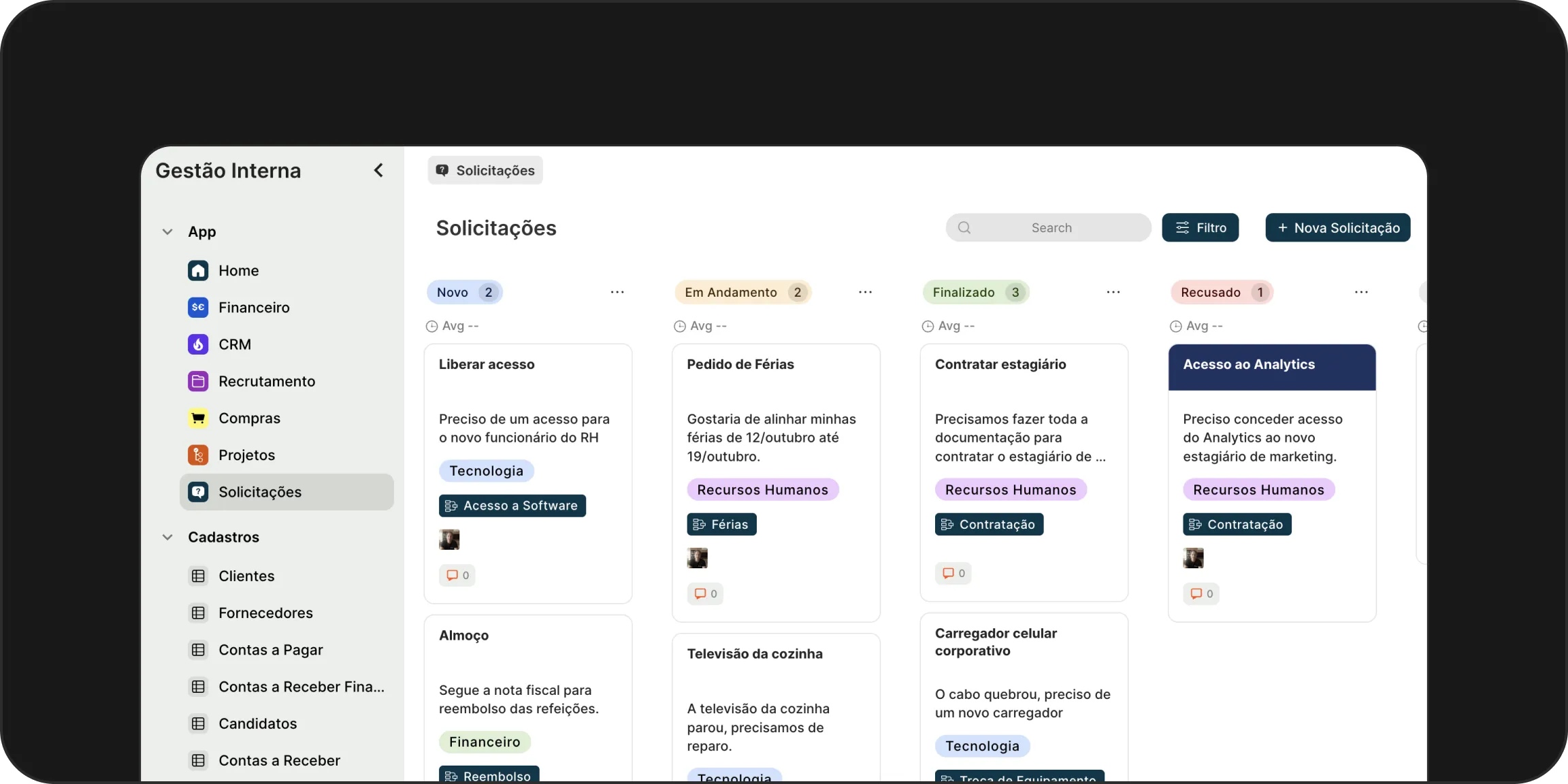 Alçadas de aprovação no Conta Azul