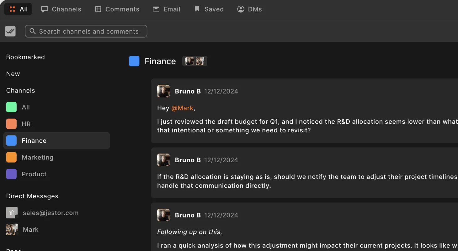 Conversation Channels and Card Comment Hub