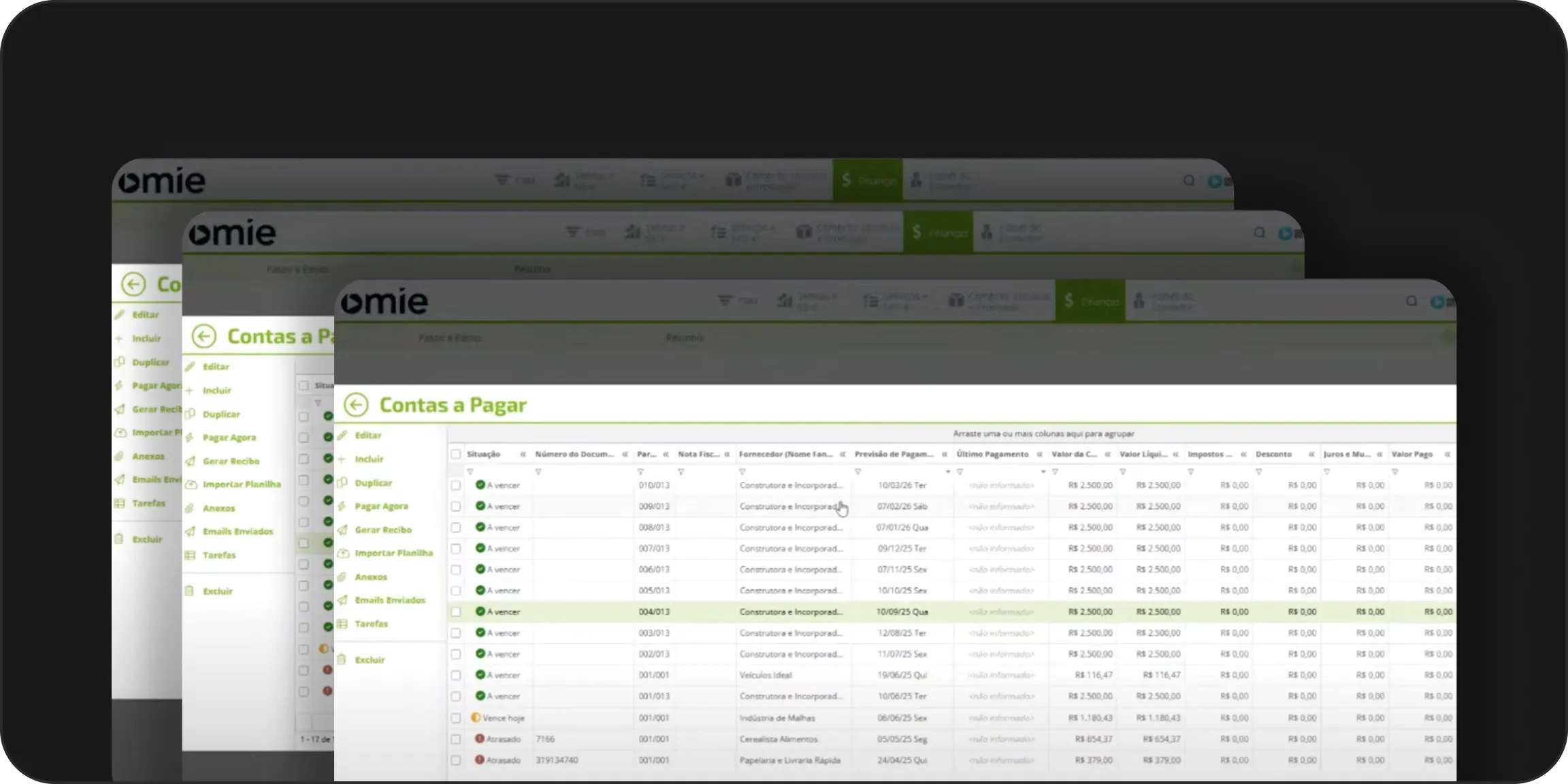 Múltiplos CNPJs e split de contas no Omie