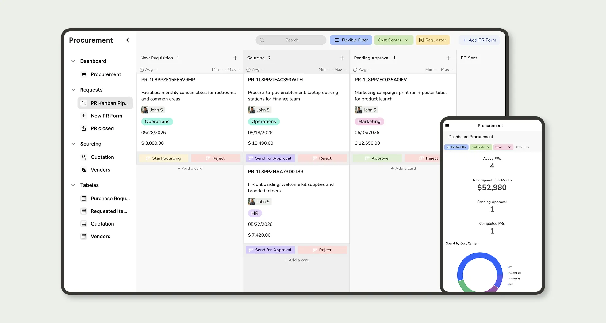 Purchase Requests & Sourcing
