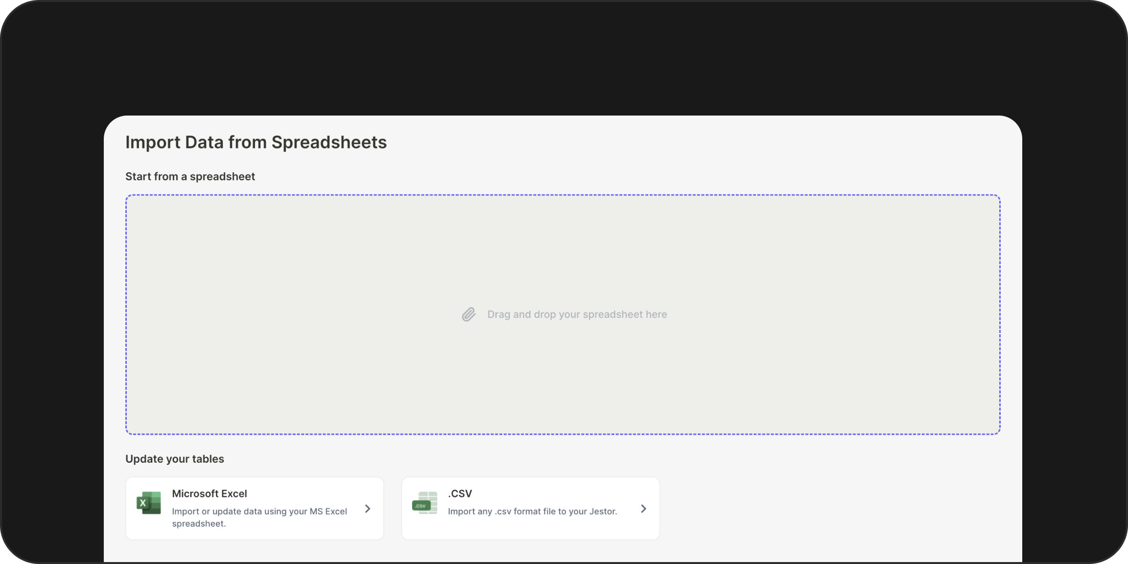 Migração Instantânea de Planilhas