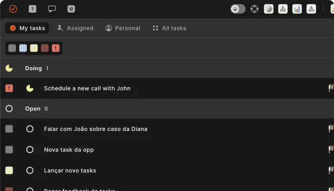 Tasks and 
 Projects