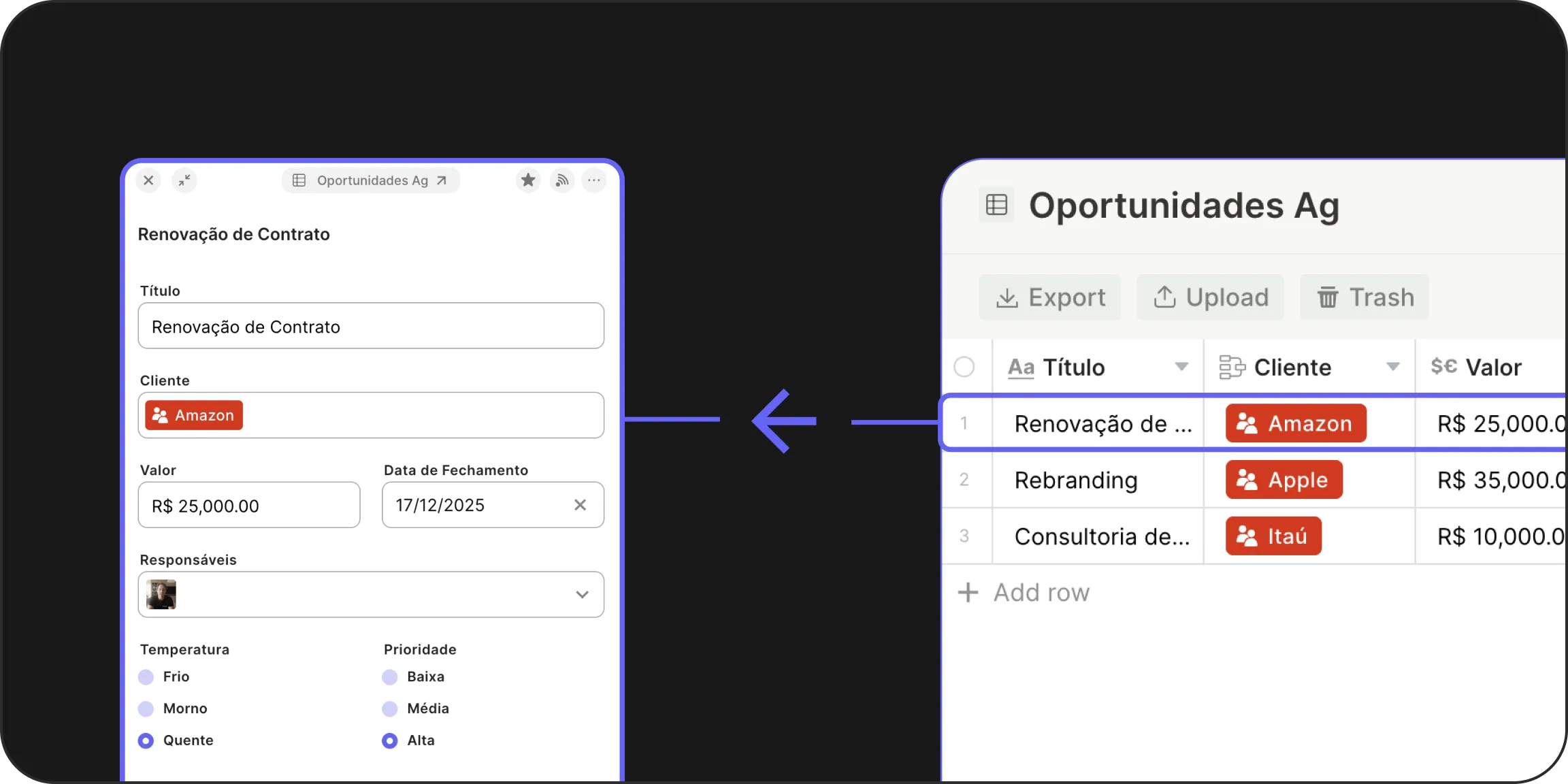 Formulários de atualização